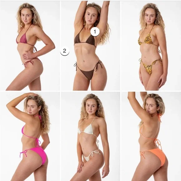 Los Angeles Apparel Chocolate Bikini Set - Picture 4 of 4